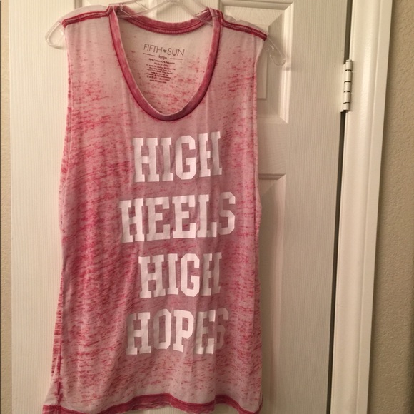 Fifth Sun Tops - Fifth Sun red and white graphic tee
